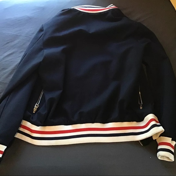 Mens Zara Bomber varsity jacket with stripes, new. - Picture 3 of 4